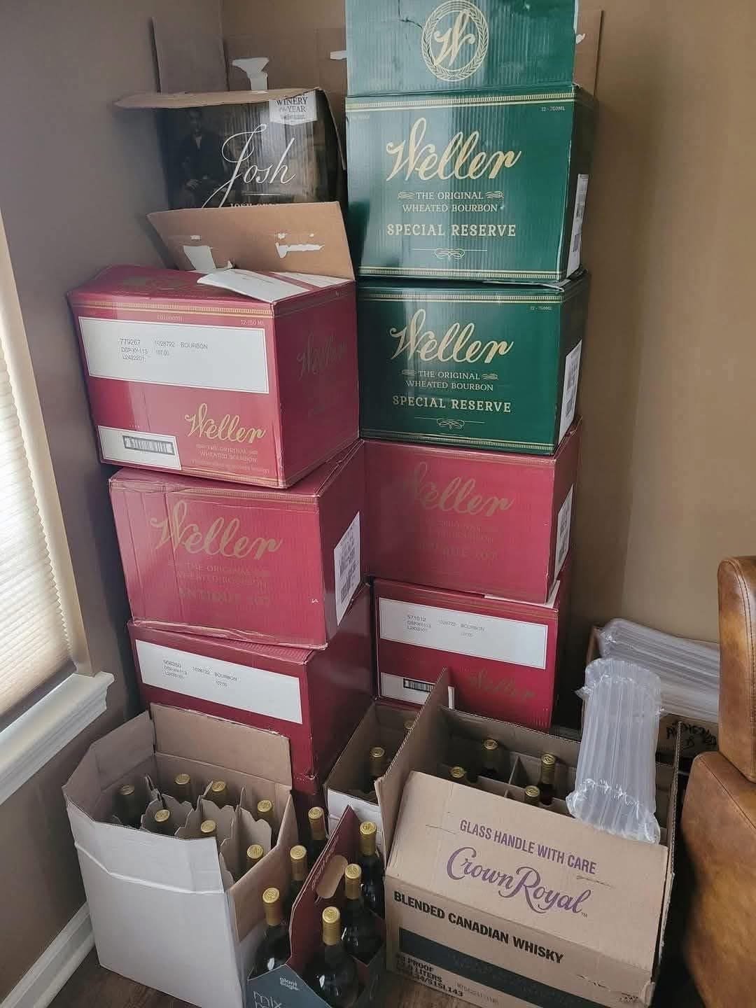 Quality Weller whiskey pallets liquidation